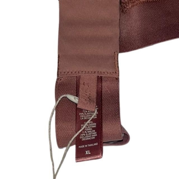 Skims Cotton Plunge Bralette, size XL, Rose Clay - Picture 10 of 11